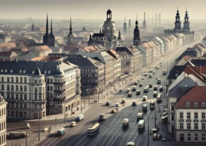 Die Freiberger Straße in der Wilsdruffer Vorstadt, Dresden